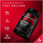 MuscleTech Nitro Tech Whey Protein 1.81kg Milk Chocolate Flavour - Image 2