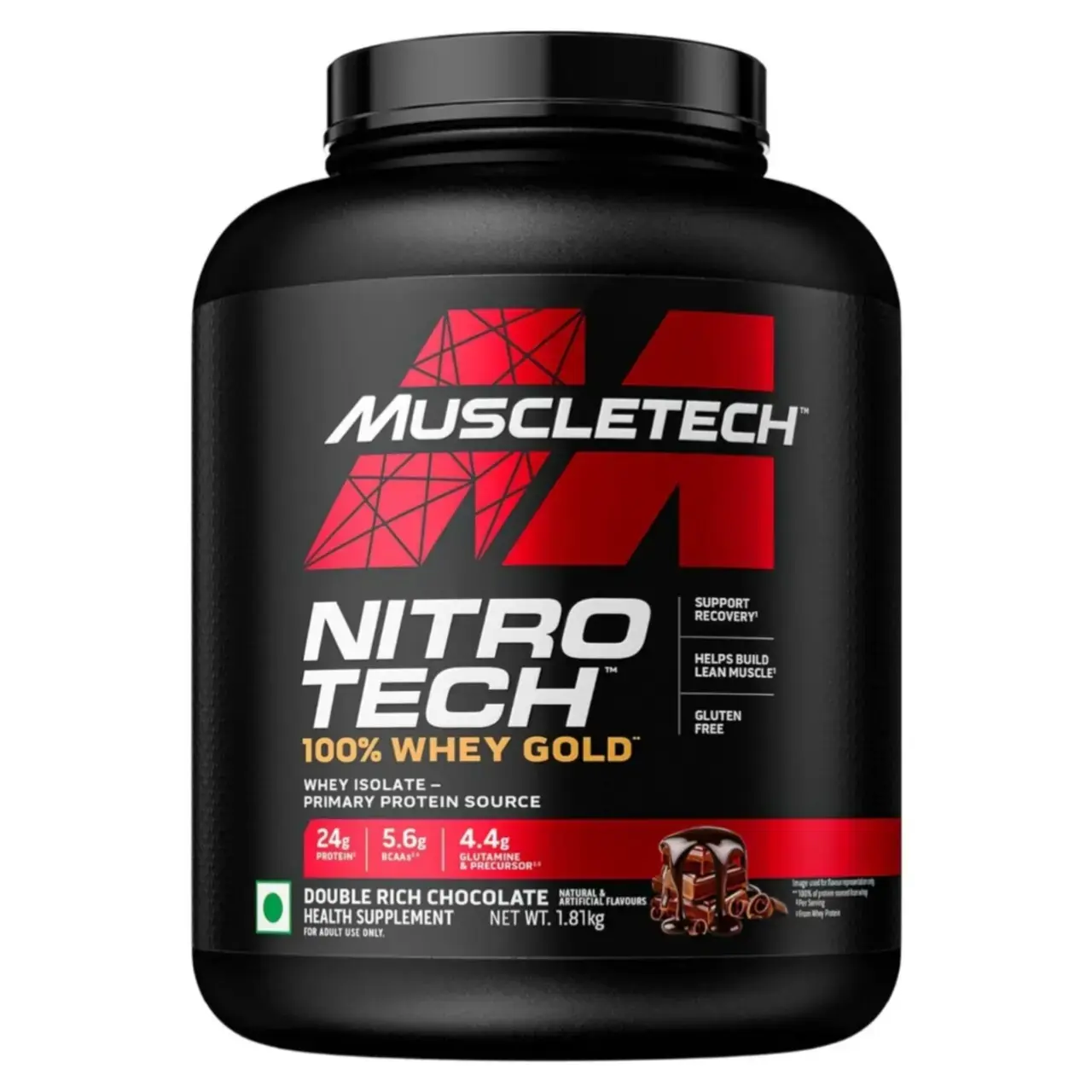 Muscletech Nitro Tech 100% Whey Gold 1.81kg Double Rich Chocolate Flavour