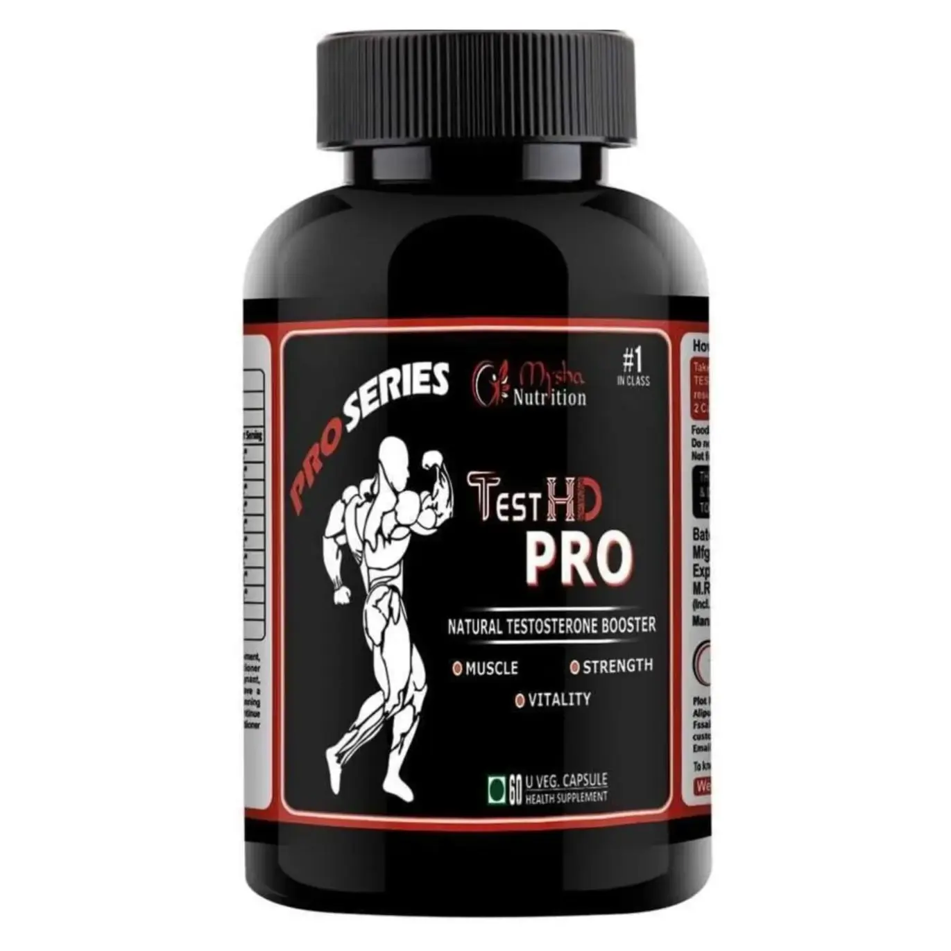 Mysha Nutrition Test HD Pro 60 capsules Natural Testosterone Booster