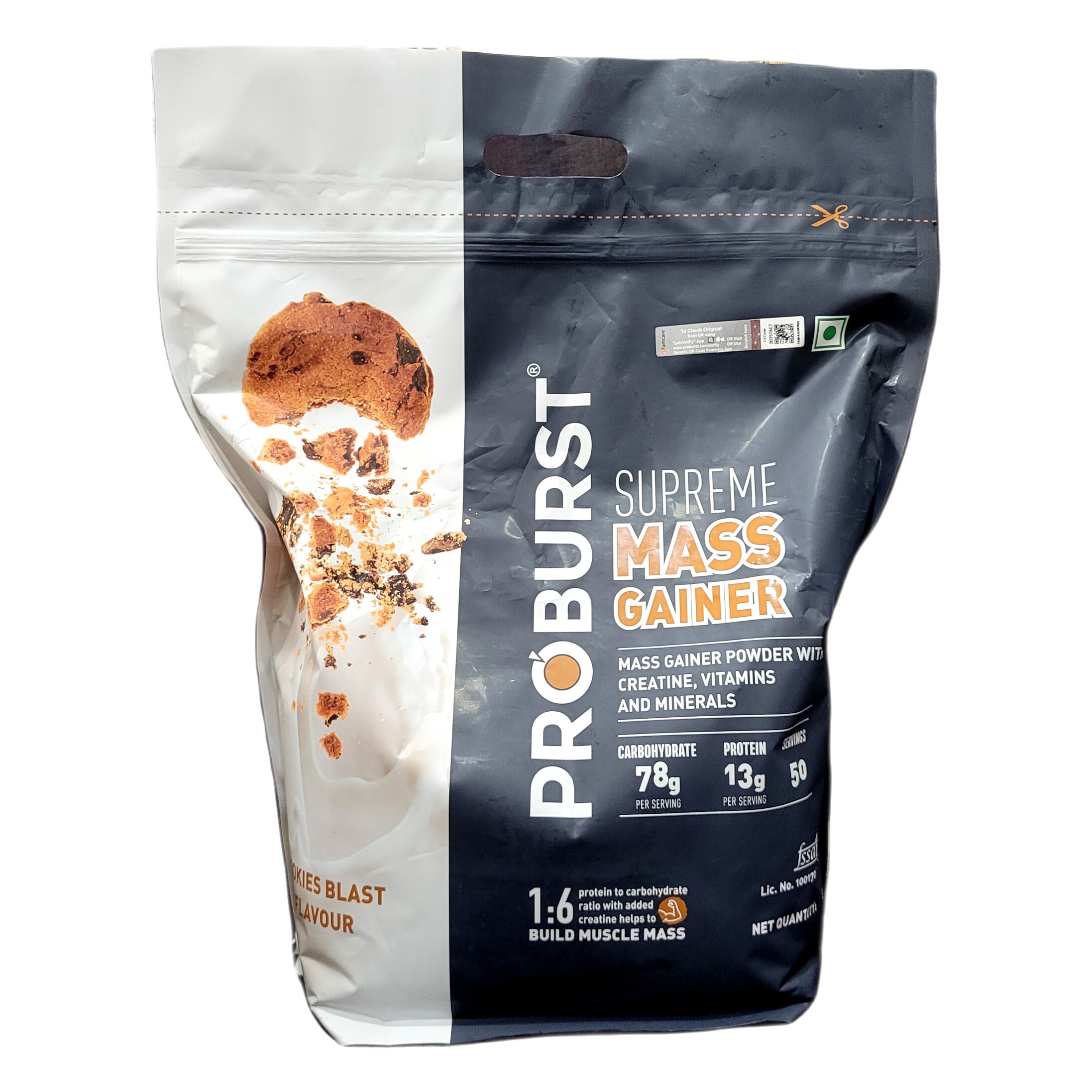 Proburst Supreme Mass Gainer (5 kg) Cookies Blast Flavour