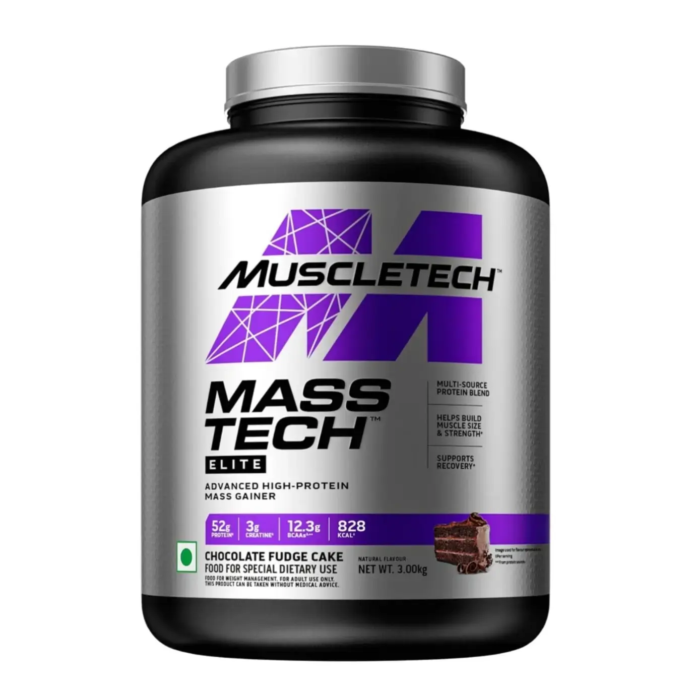 MuscleTech Mass Tech Elite (3kg) Chocolate Fudge Cake Flavour