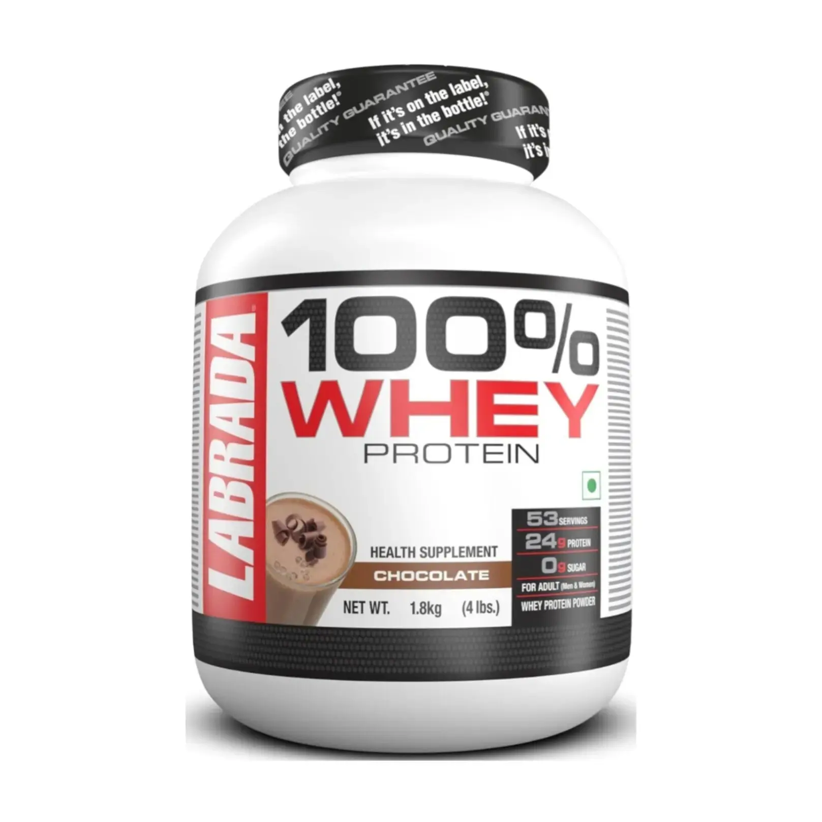 LABRADA 100%Whey Protein 1.8Kg (4 LBS) Chocolate Flavour