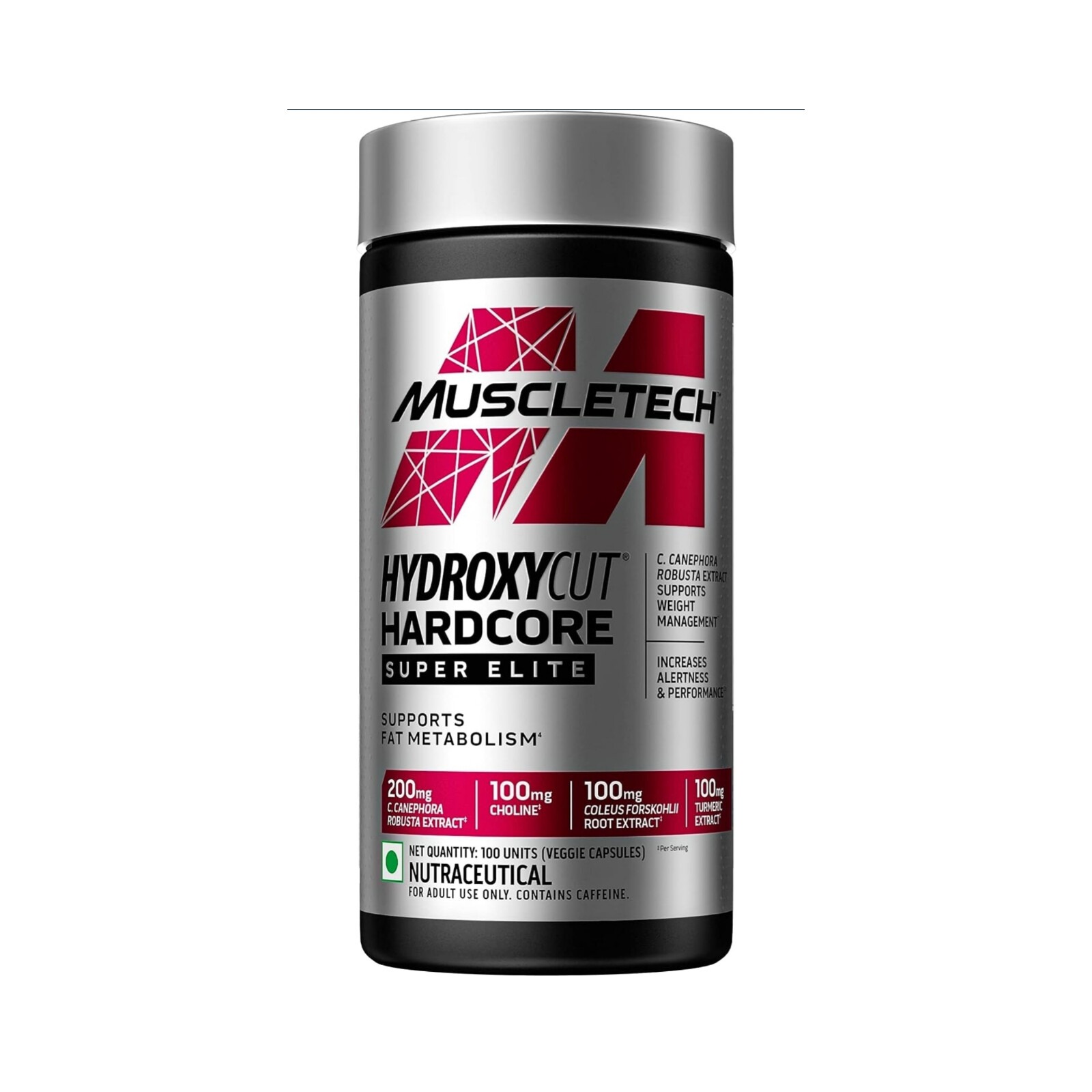 Muscletech Hydroxycut Hardcore 100 Capsules Fat Burner