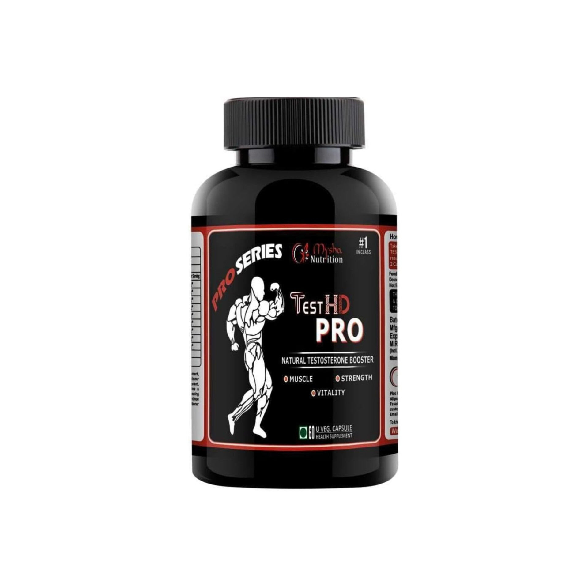Mysha Nutrition Test HD Pro | Natural Testosterone Booster (60 capsules)