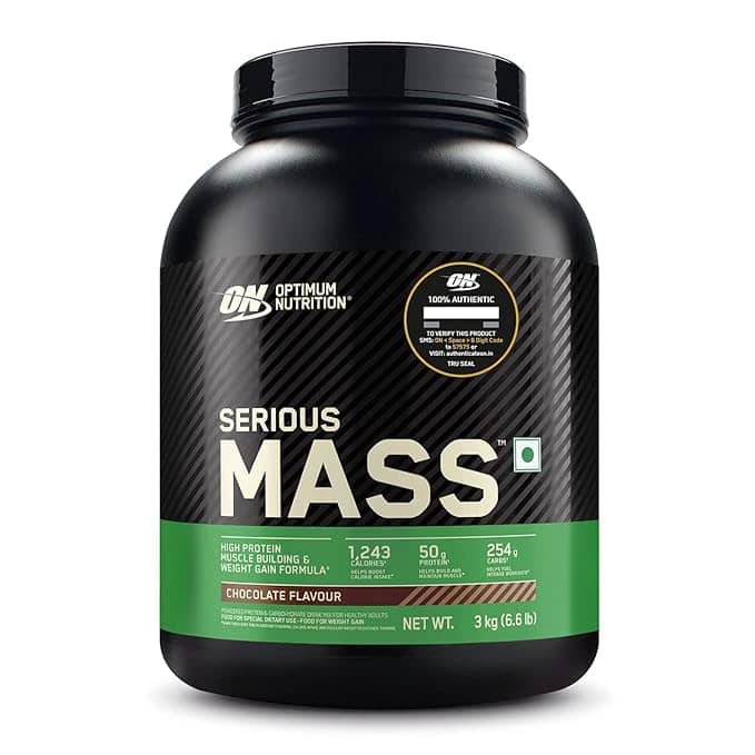OPTIMUM NUTRITION (ON) Serious Mass | High Protein Muscle Building & Weight Gain Formula | On Mass