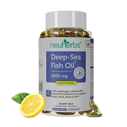 Neuherbs Deep-Sea Fish Oil 2500 mg | Lemon Flavour