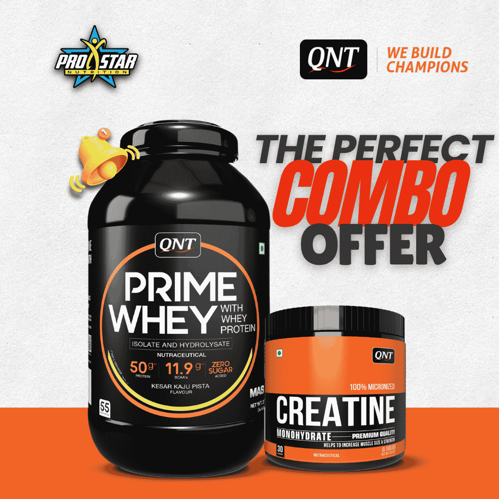 PROSTAR COMBO QNT PRIME WHEY 2KG +CREATINE MONOHYDRATE 90 G